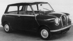 One of the two running prototypes of Mini in 1957