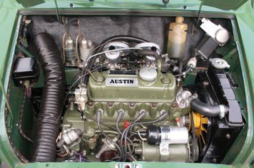 The engine of Mini-Cooper with size 997cc as introduced in 1964