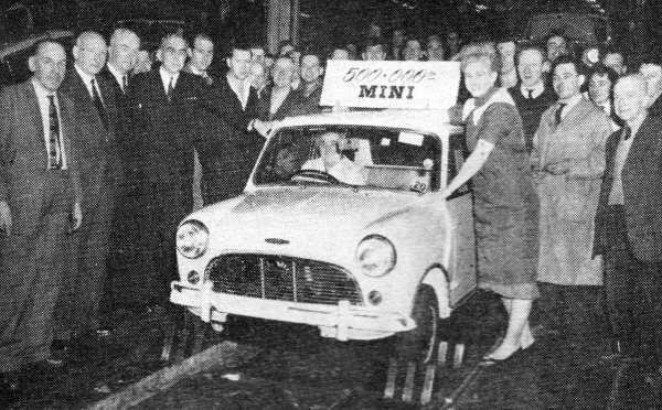 In December 1962 half a million Minis had been built.